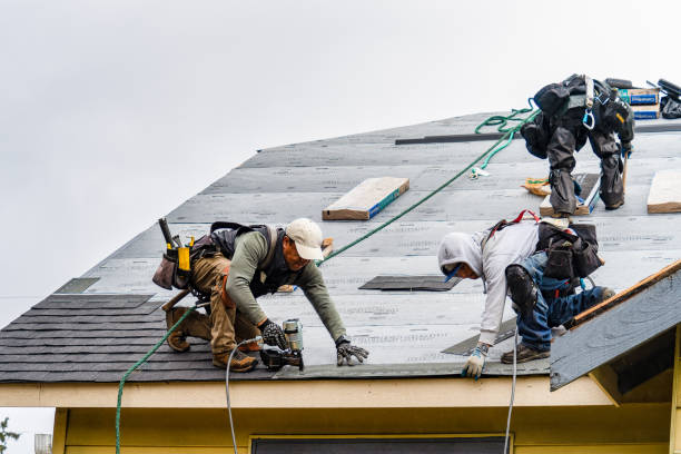 Professional Emergency Roof Repair technician working in Port Chester, NY